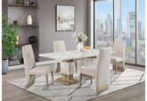 D12 DINING TABLE NATURAL + 4 Chair BEIGE