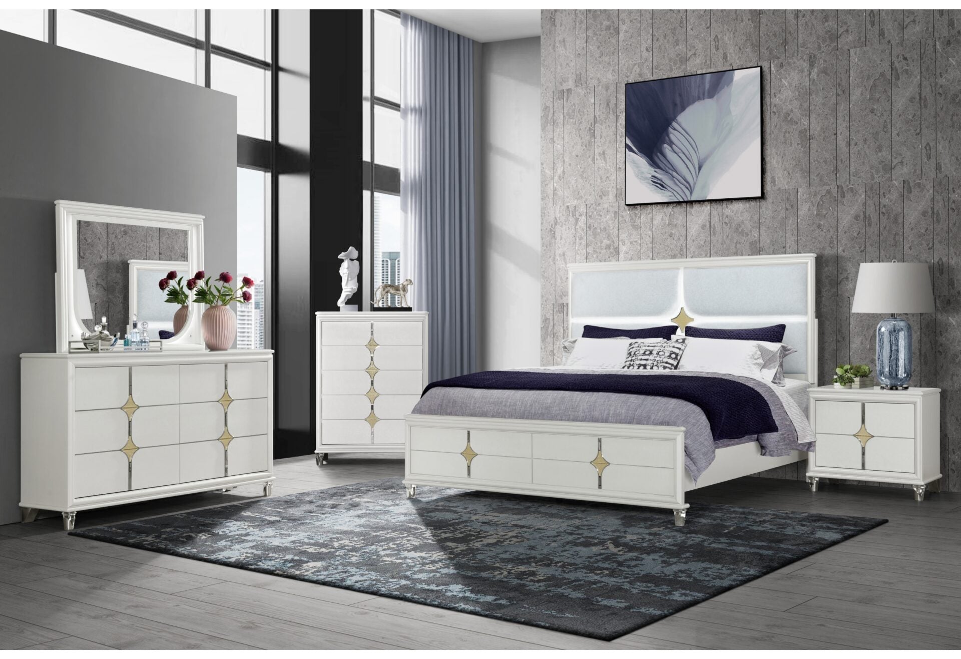 ORION GOLD Bedroom Set – Flora Furniture