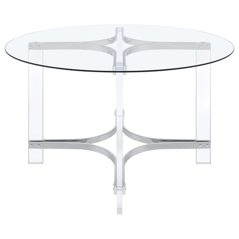 Keeling 5-piece Round Glass Dining table Set