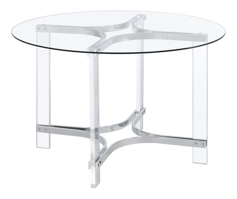 Keeling 5-piece Round Glass Dining table Set