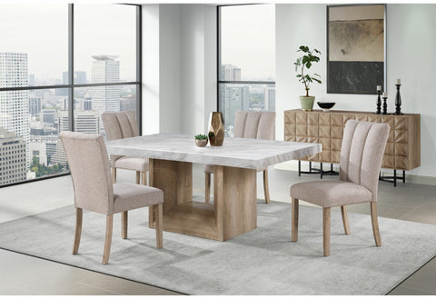 D02 NATURAL DINING TABLE + 4 DINING CHAIRS