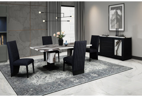 D12 DINING TABLE AND 4 DINING CHAIRS