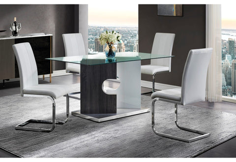 D219DT Dining Table + Chair WHITE