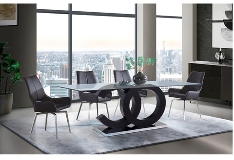 D2207DT Dining Table + Black Chair