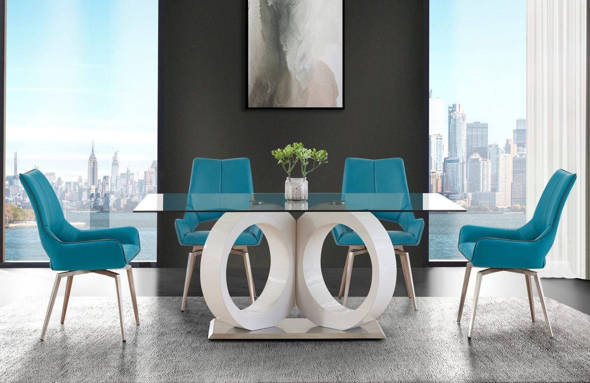 D9002DT + D4878DC TURQUOISE Dining Table