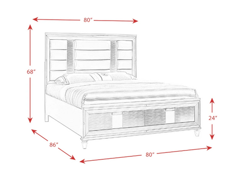 B535 - Gina Bedroom Set 5pcs