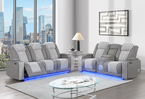 U8000-grey Sofa & Love seat