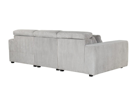 U5945 GREY RIGHT ARM FACING CHAISE WITH 1 PILLOW