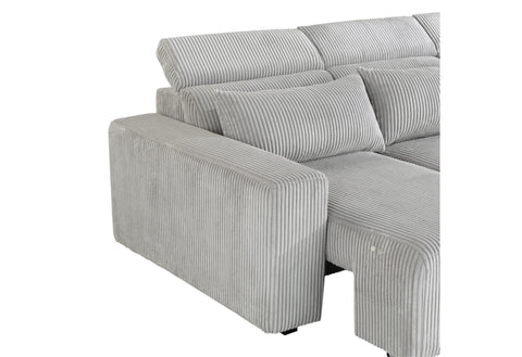U5945 GREY RIGHT ARM FACING CHAISE WITH 1 PILLOW